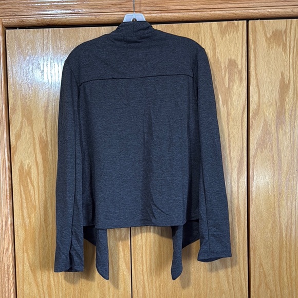 Dark Gray Draped Cardigan - Picture 4 of 4